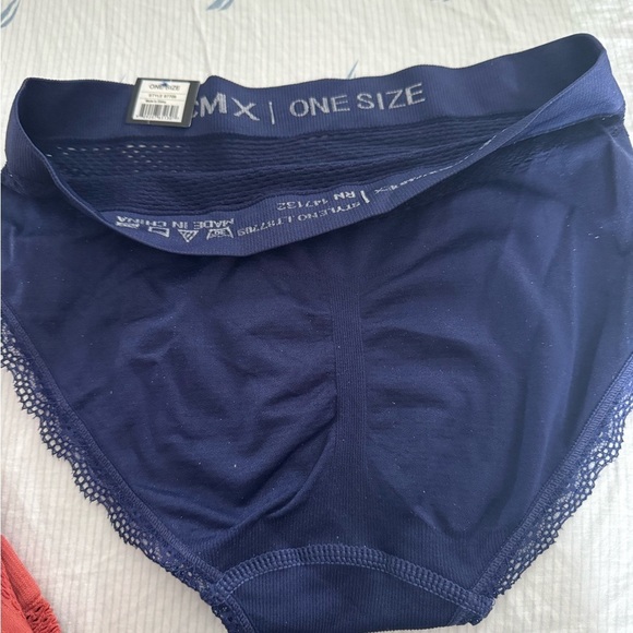 CNYX Lace Trim Panties Set - burnt orange and Blue. Better fit for medium - Picture 3 of 5